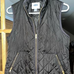 Old Navy Black Quilted Vest